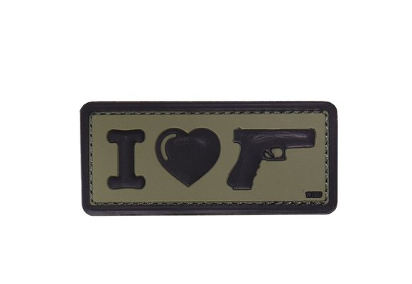 I Love My Sidearm PVC Patch (Olive)