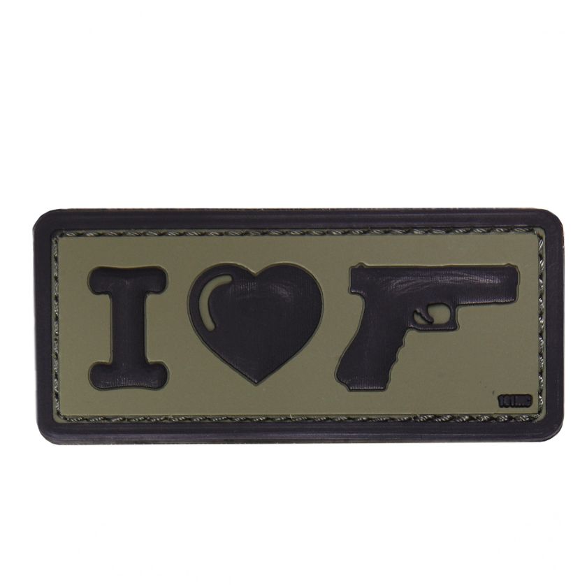 I Love My Sidearm PVC Patch (Olive)