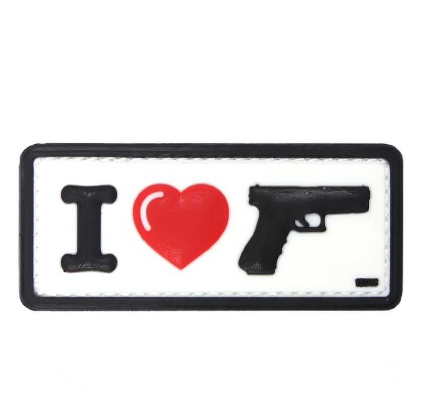 I Love My Sidearm PVC Patch (White)