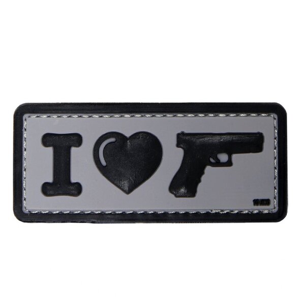 I Love My Sidearm PVC Patch (Grey)