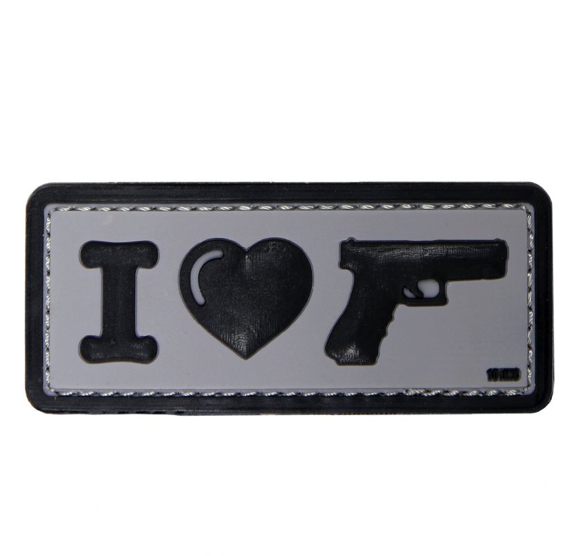 I Love My Sidearm PVC Patch (Grey)