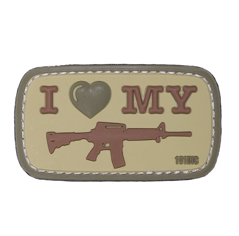 I Love My M4 PVC Patch (Coyote)