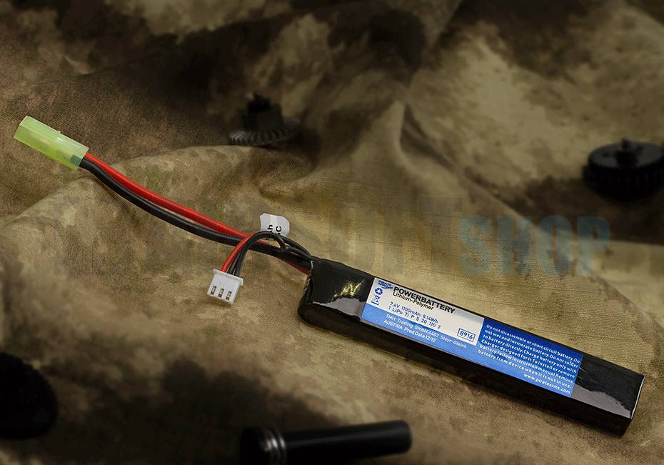 LiPo 7.4V 1100mAh 15C Stick Type