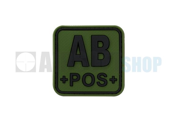 Bloodtype Square PVC Patch AB POS (Forest)