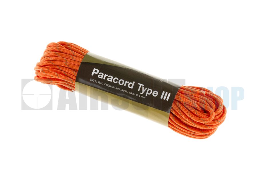 Paracord 550lb (Orange Yellow Reflective)