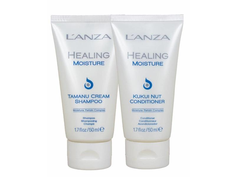 L'ANZA Healing Moisture Tamanu Shampoo & Kukui Nut Conditioner 50ml