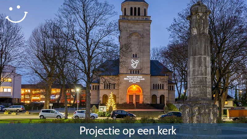 Projectie op een kerk